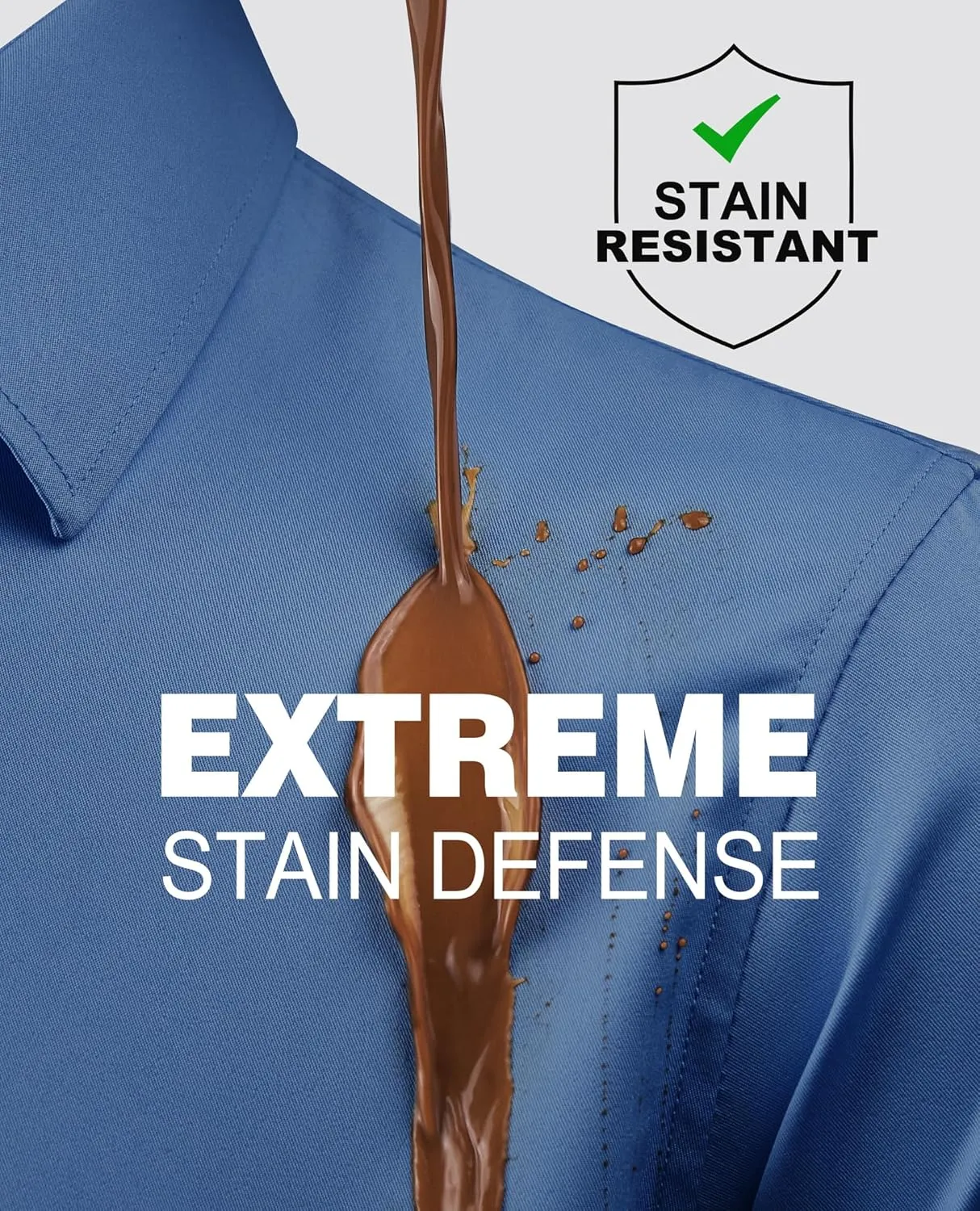 Alimens & Gentle Slim Fit Mens Dress Shirts for Men Button Down Long Sleeve Dress Shirts Wrinkle Free Formal Stain Proof