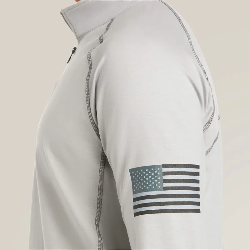 Ariat Mens FR Combat Stretch Patriot 1/4 Zip Work Shirt Style 10035420