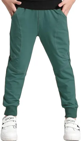 BINPAW Boy's Cotton Sweatpants, Age 4T-16 Years