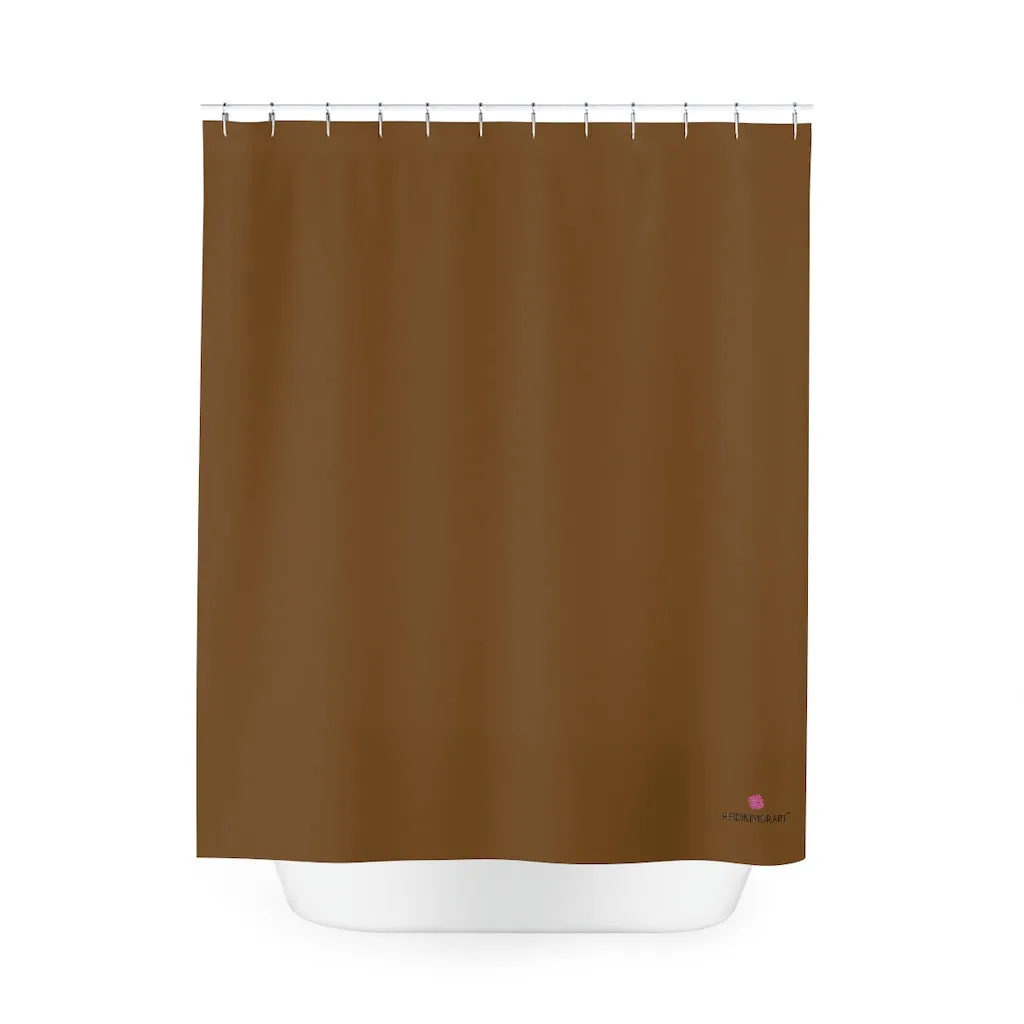Brown Polyester Shower Curtain