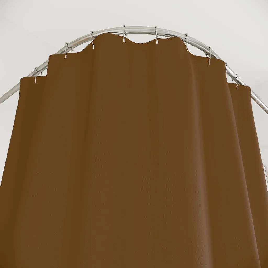 Brown Polyester Shower Curtain