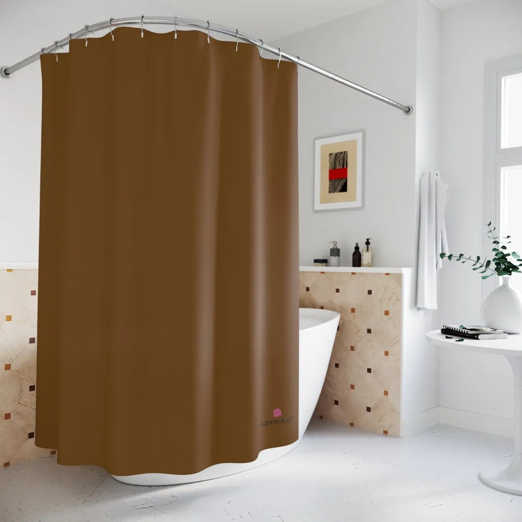 Brown Polyester Shower Curtain