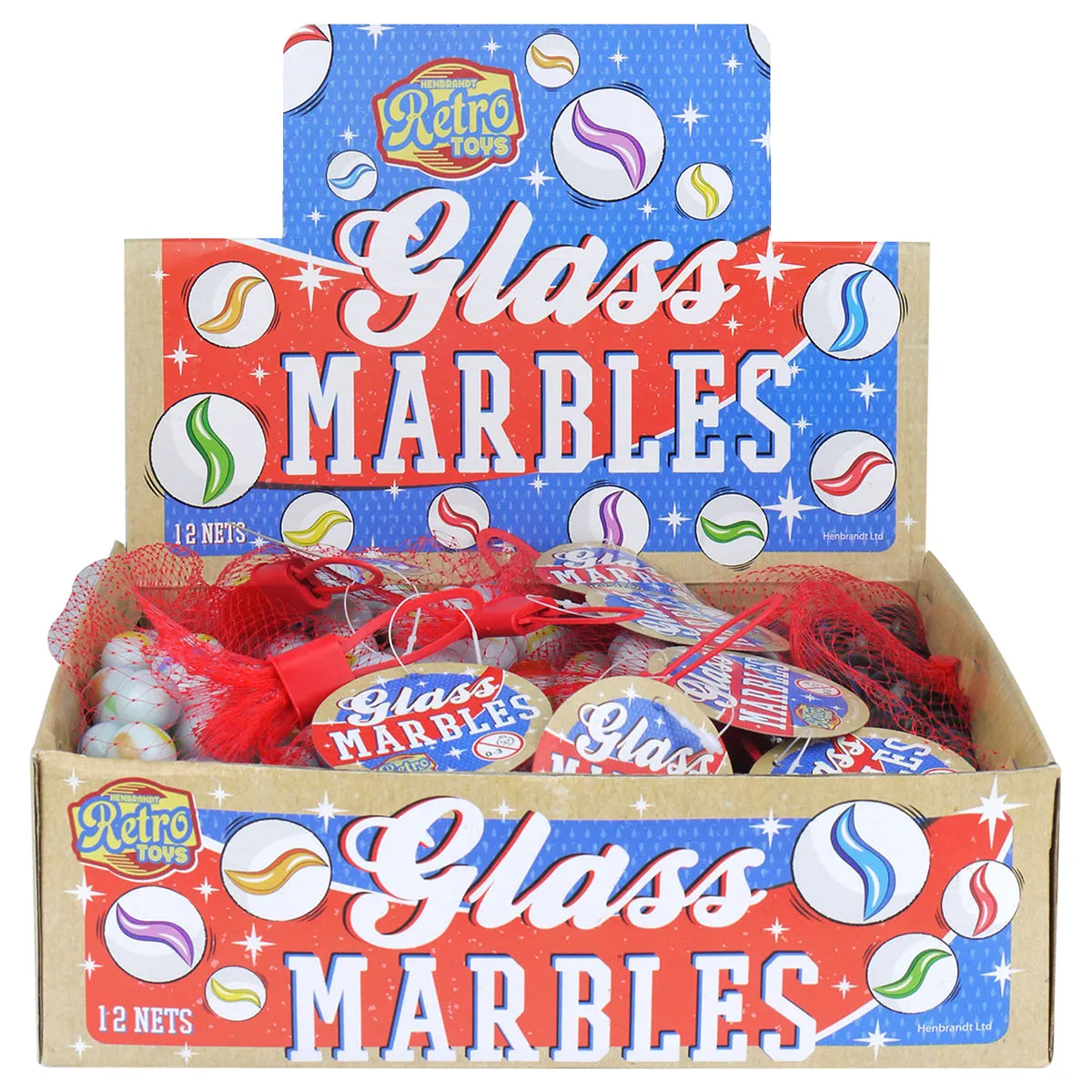 Henbrandt Retro Toys Glass Marbles (styles vary)