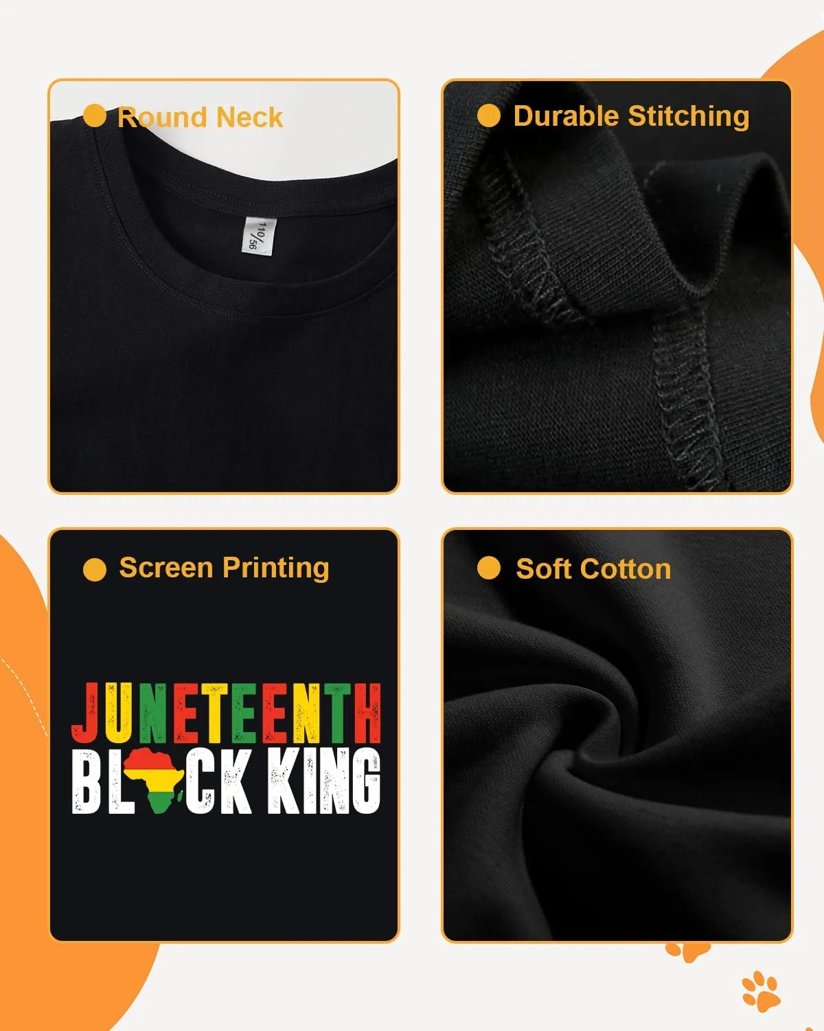 Juneteenth Shirt for Toddler Boys Girls Kids Freedom Day Shirts 1865 Black History Tee Tops, 2T-8Y