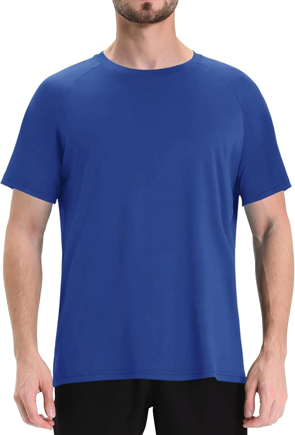 LalaHooK Workout Mens Shirts - Black Quick Dry Gym Short Sleeve Moisture Wicking T Shirts for Running Athletic Casual Work