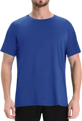 LalaHooK Workout Mens Shirts - Black Quick Dry Gym Short Sleeve Moisture Wicking T Shirts for Running Athletic Casual Work