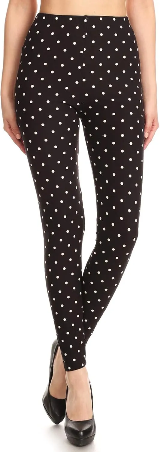 Leggings Depot High Waisted Plaid & Wild Print Leggings for Women - Plaid, Leopard, Snake Skin, Polka dot