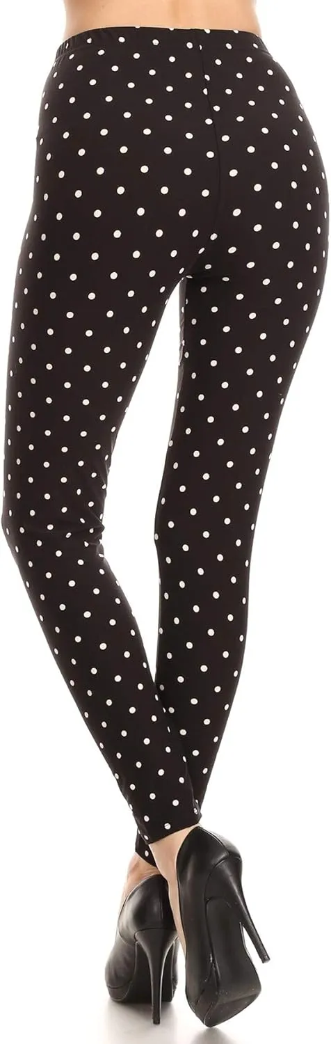 Leggings Depot High Waisted Plaid & Wild Print Leggings for Women - Plaid, Leopard, Snake Skin, Polka dot