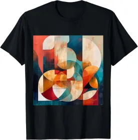 modern abstract pattern art design, Boho Abstract Geometric T-Shirt