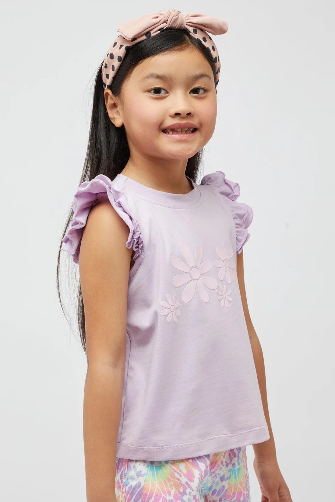 One Friday Lilac Flower Top