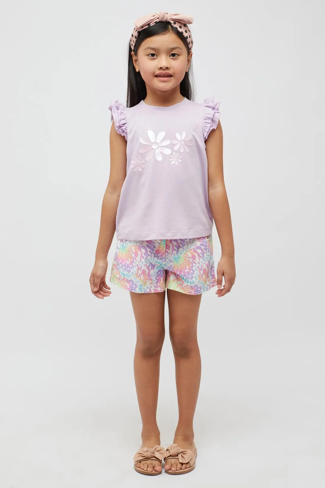 One Friday Lilac Flower Top
