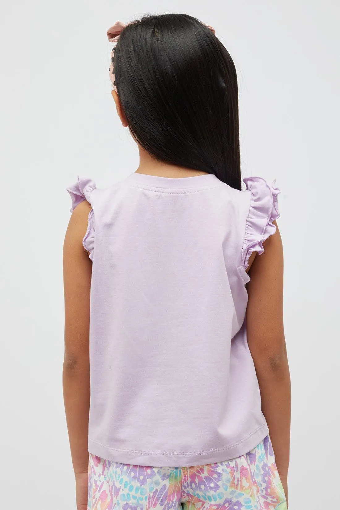 One Friday Lilac Flower Top
