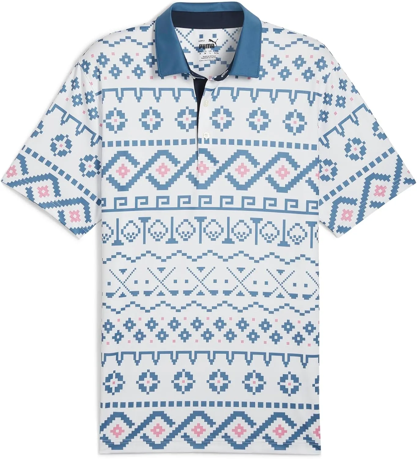 PUMA Men's Fair Isle Print Polo
