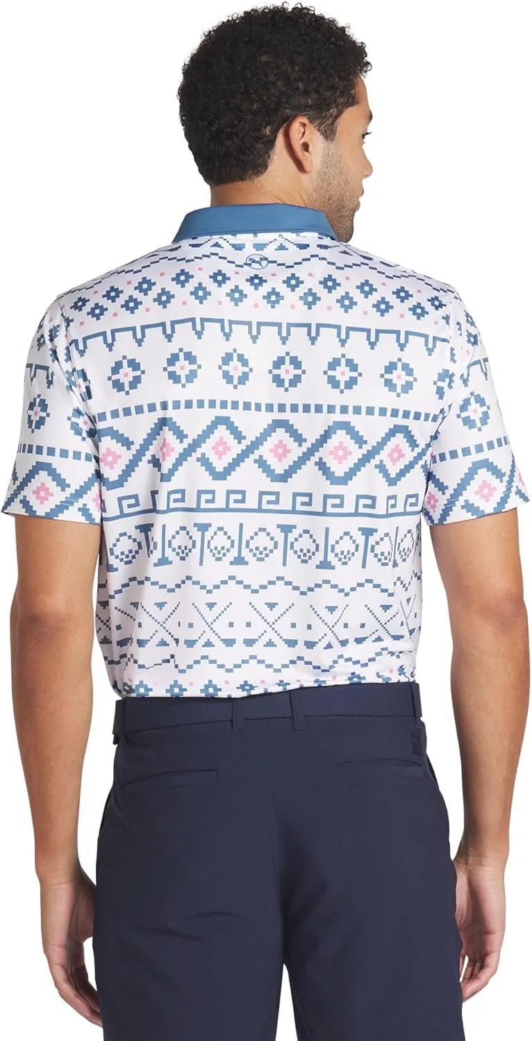 PUMA Men's Fair Isle Print Polo