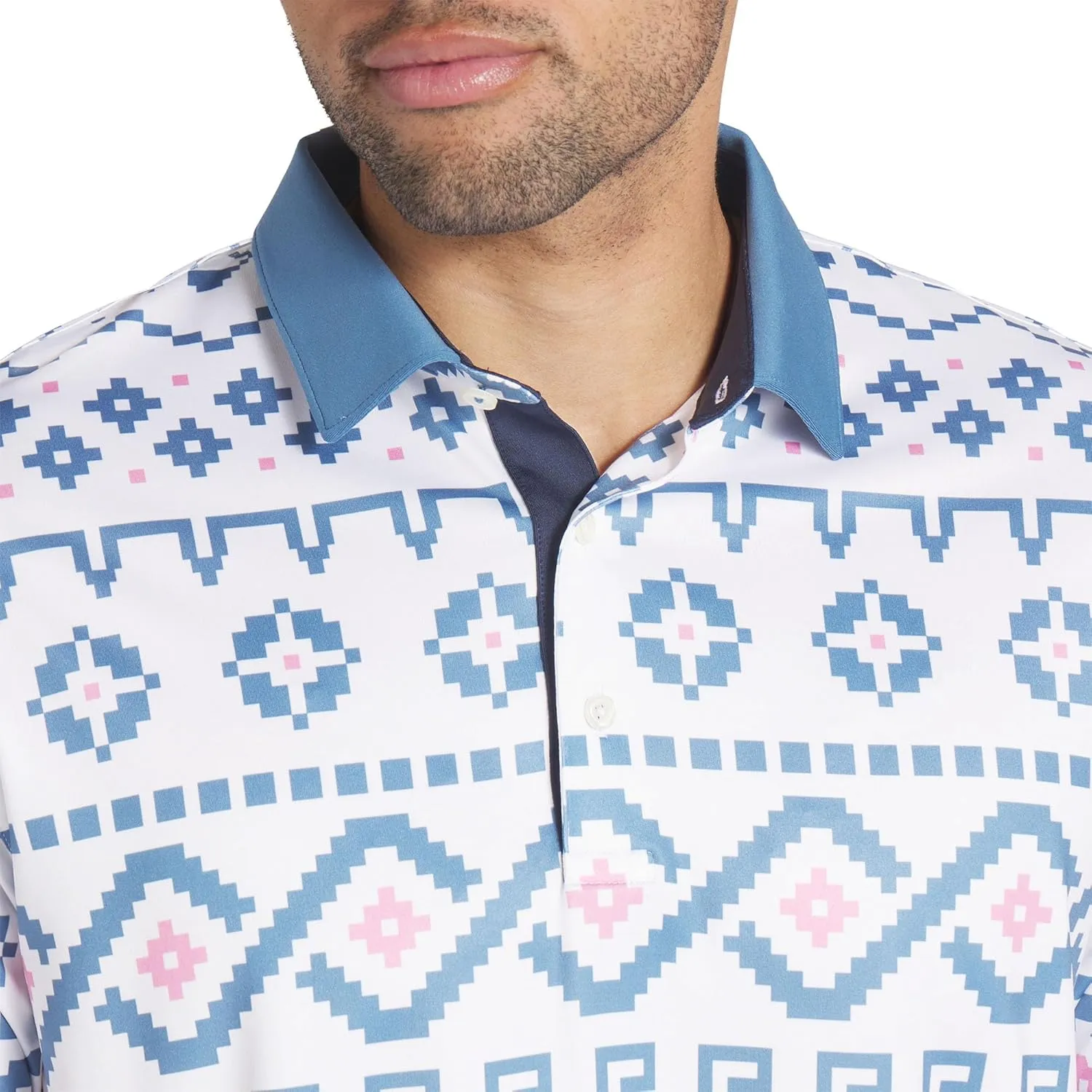 PUMA Men's Fair Isle Print Polo