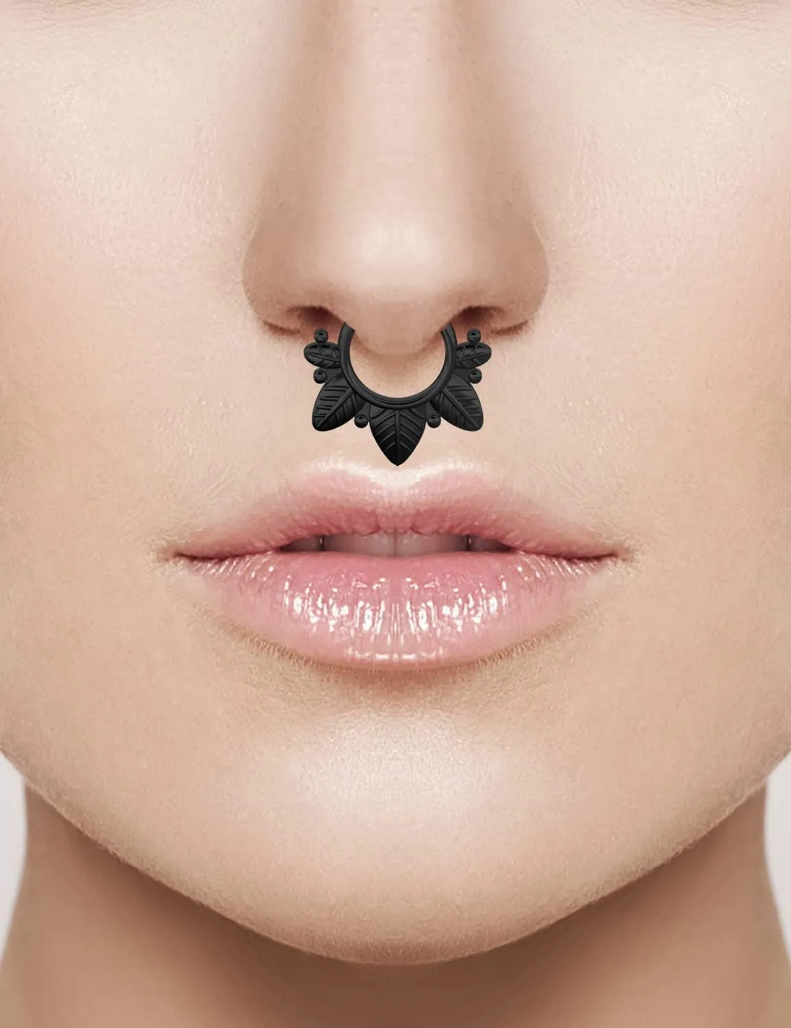 SCERRING Fake Septum Nose Hoop Rings Clear CZ Faux Non Pierced Clicker Hanger Nose Septum Ring Clip On Body Piercing Jewelry 20PCS