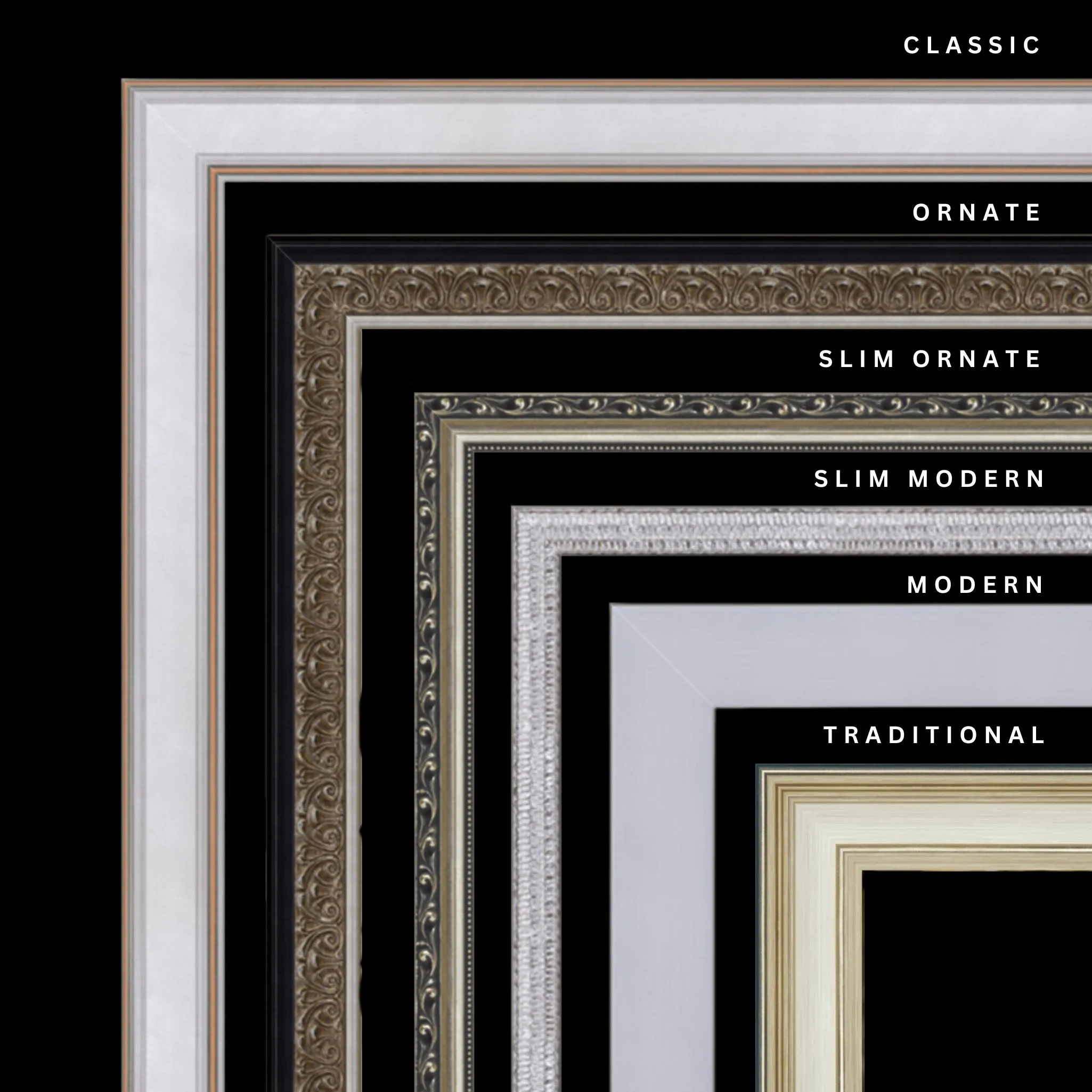 Silver 38x30 Picture Frame Ornate Traditional Classic Antique