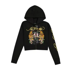 Tigers Zip Front Hoodie Black